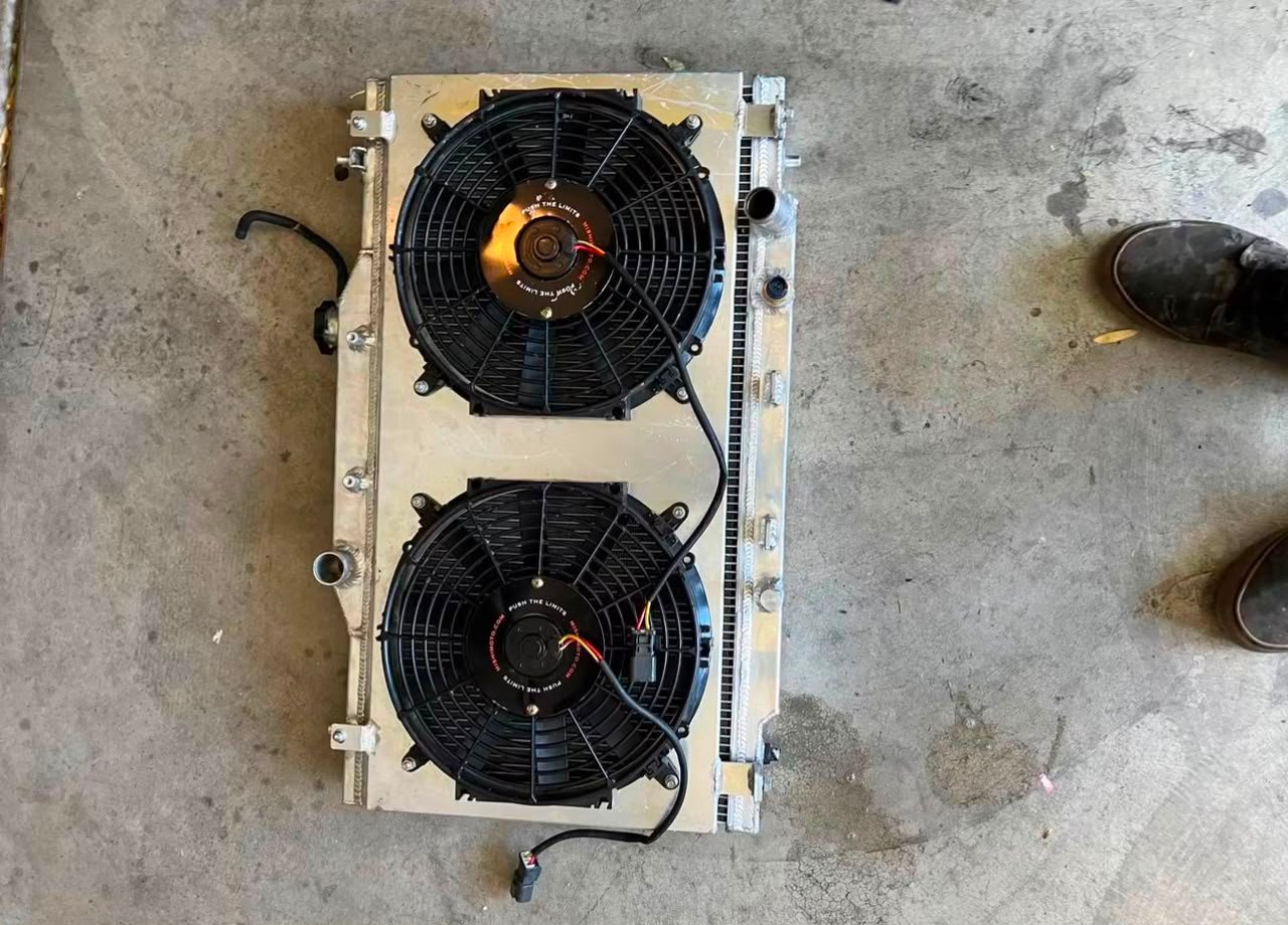 Mishimoto radiator with cap 
Mishimoto fan set with shroud 
Spoon thermo switch